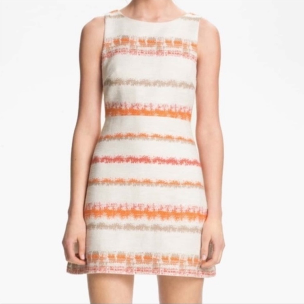 Alice + Olivia striped cutout tweed mini dress